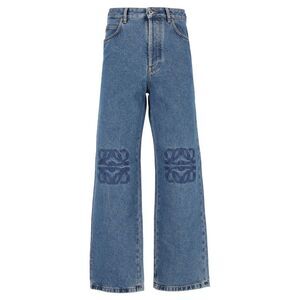 Loewe Men Anagram Baggy Denim Jeans